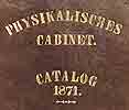 Katalog des Physikalischen Kabinetts